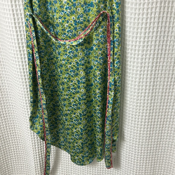 Cinq a Sept Hazel Floral Satin Midi Shirtdress Size 6 - Picture 9 of 12